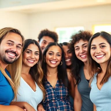 Group of friends smiling